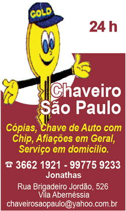 Chaveiro - São Paulo  (24 hs.)